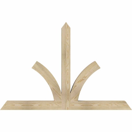 Ekena Millwork Richland Rough Sawn Timber Gable Bracket, Douglas Fir, 60"W x 40"H x 4"D x 4"F, 16/12 Pitch GBW060X40X0404RIC00RDF